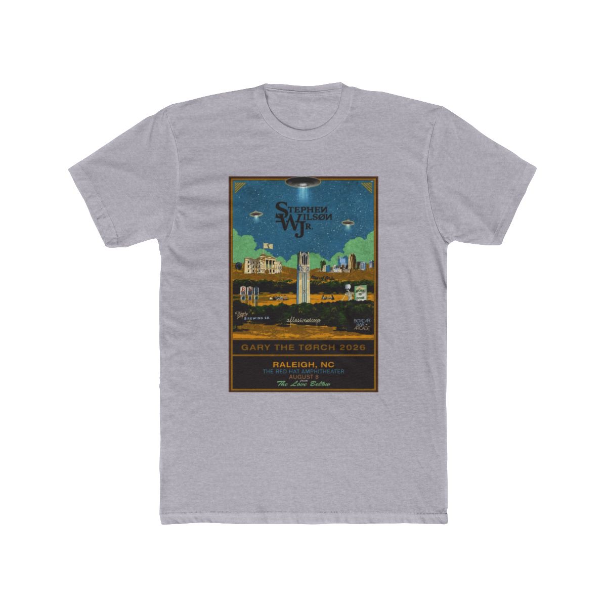 Stephen Wilson JR. In Raleigh NC On Aug 8 2026 Tour T Shirt - alternate angle 3, merchandise